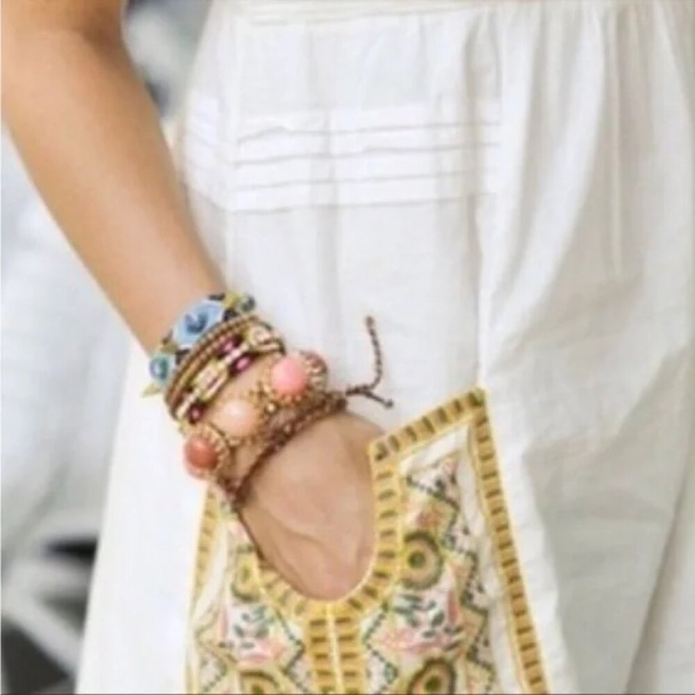 Anthropologie Vanessa Virginia Desert Hills Dress with Embroidered Pockets Sz 2 - Picture 2 of 6